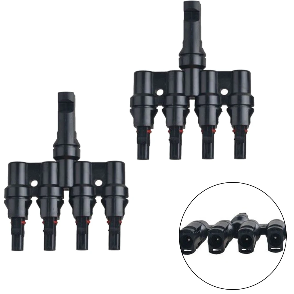 

1 Pair Solar Panels Cable 4 To 1 T Branch Connector Fuse Holder Splitter Coupler