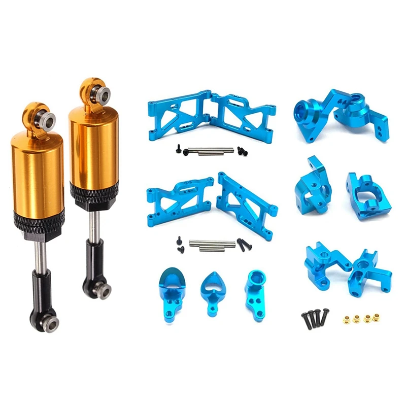 

Обновленные Металлические Амортизаторы для Wltoys, желтые, с металлическим рулевым поворотным рычагом, основание с, задний втулка в сборе, обн...