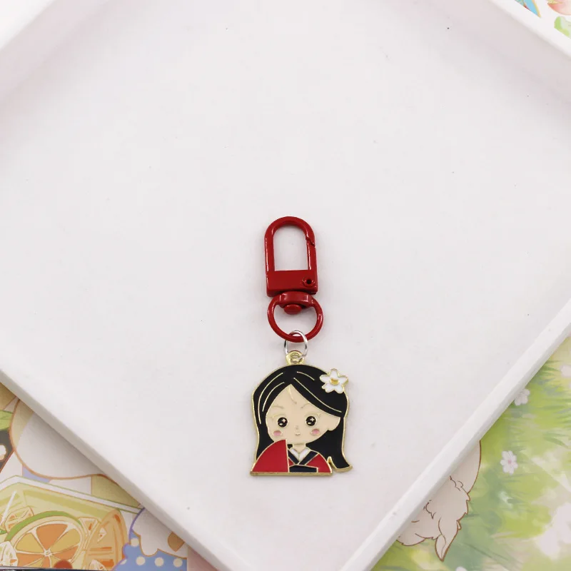 Брелок для ключей Принцесса Disney милая Ариэль Алиса Белоснежка Тиана экшн-фигурки