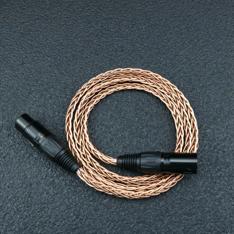 XINHS K22 8-ядерный 7N яркая медь + темный медный кабель XLR штекер к стерео аудио