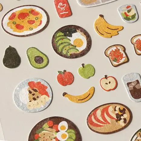 1PC Food Trip Series Korean Sonia Sticker Cute Toast Salad Broccoli DIY Decorative Scrapbooking Diary Stationery Stickers - купить по