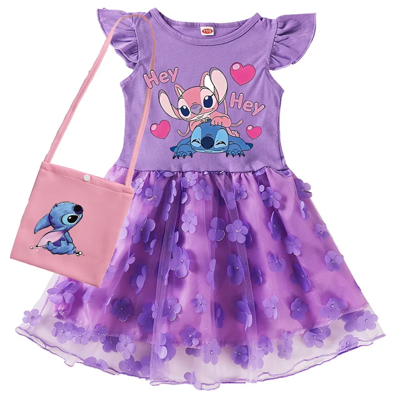 Лидер продаж милое хлопковое платье для девочек Лило и Ститч новое летнее