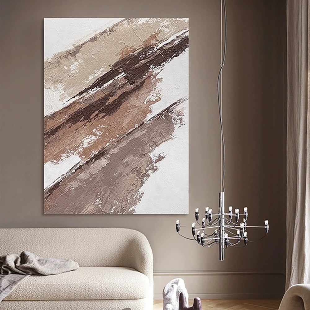 Ручная большая 3D минималистичная настенная живопись Abstarct для домашнего декора