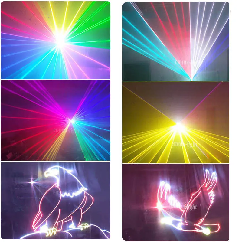 Фото 3W-5W полноцветный 3D RGB сценический светильник ночного неба лазерный проектор с управлением DMX512 уличная рождественская вечеринка диско-шоу №5