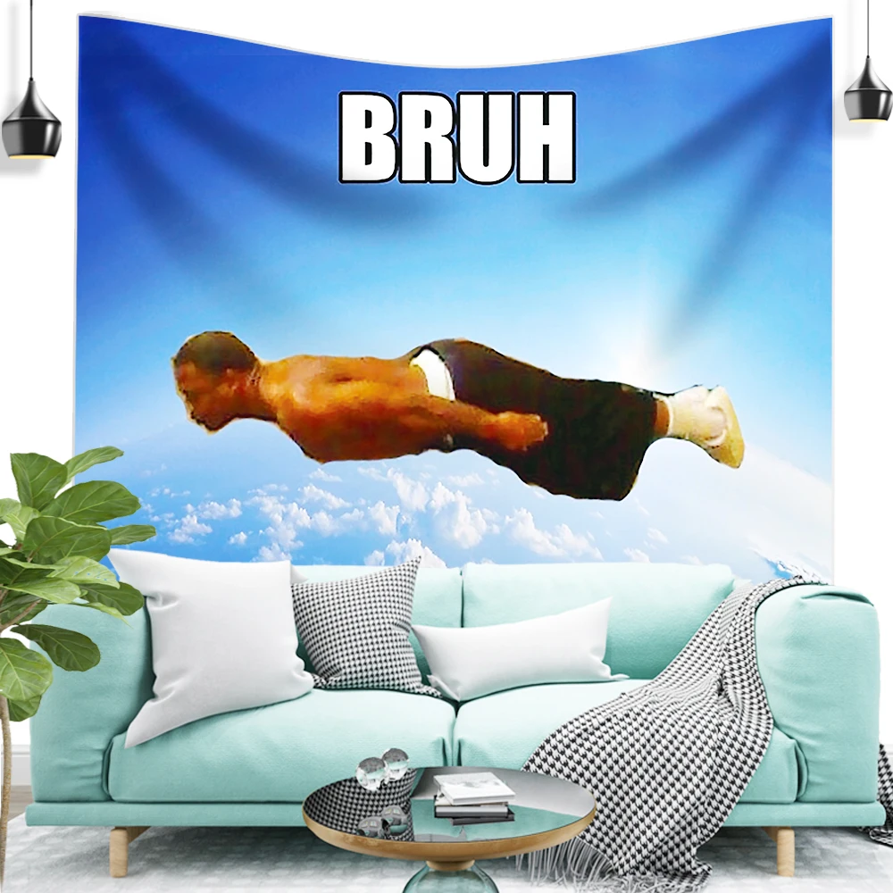 

bruh flying midget tapestry Wall Tapestry Wall Hanging Wall Decor Blanket Bedding Curtain Throw