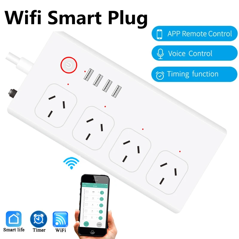 

Сетевой удлинитель с Wi-Fi, 4 розетки, 4usb-порта, 1,5 м