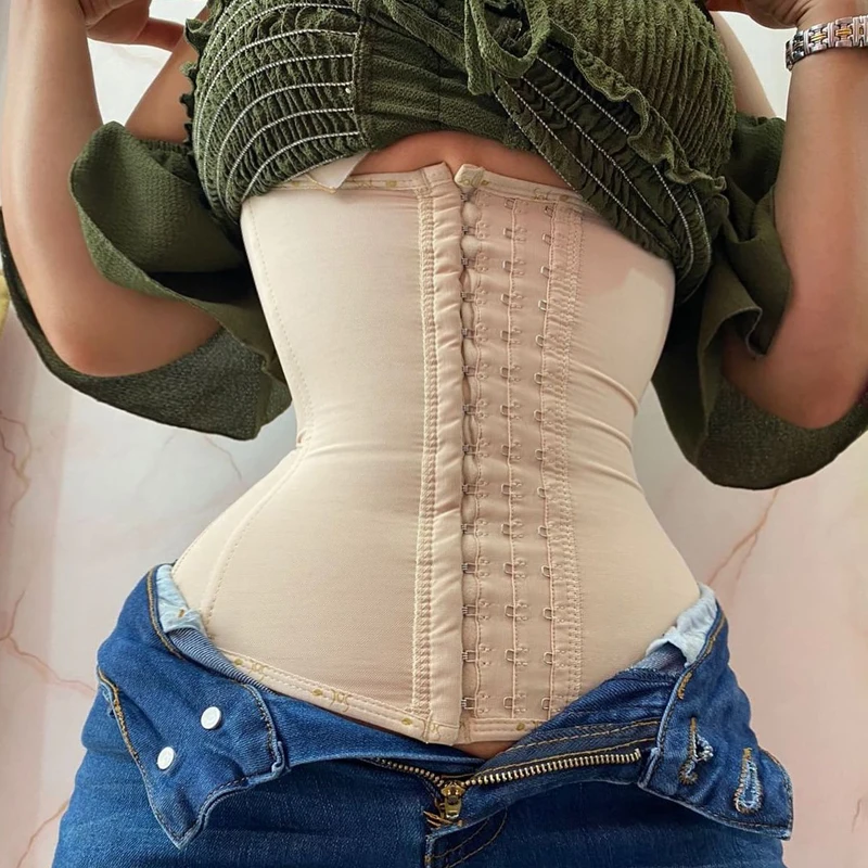 

Пояс песочные часы Cincher из искусственной кожи со стальными искусственными косточками, черная фигурка, тренировочный пояс, компрессионная Т...