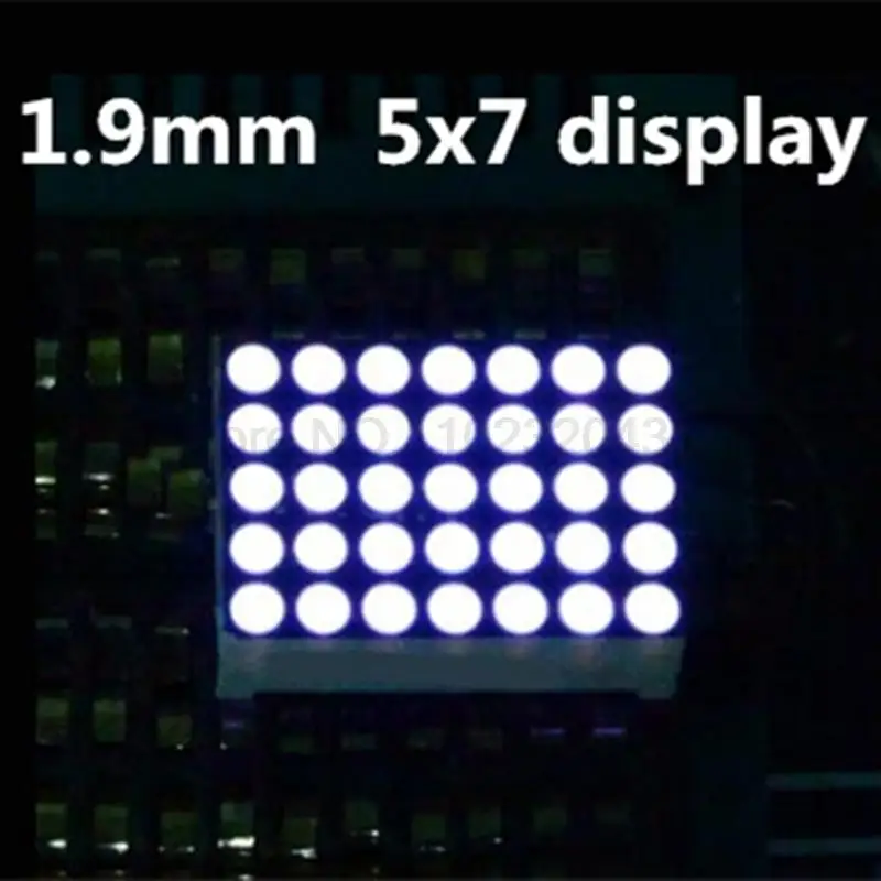 

1.9MM 5X7 led display white Common anode LED Dot Matrix Digital Tube Module 5*7 digital tube