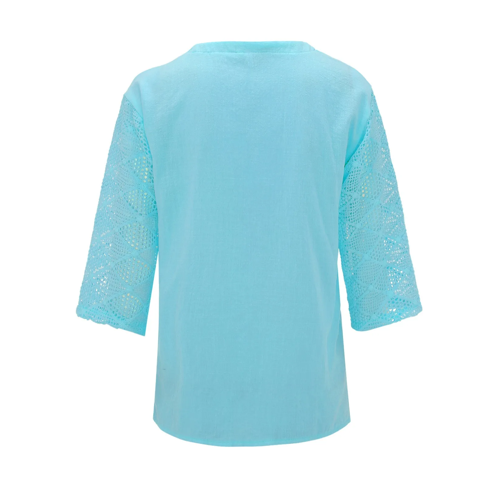 Женская Повседневная Туника из хлопка и льна свободная блузка большого размера с