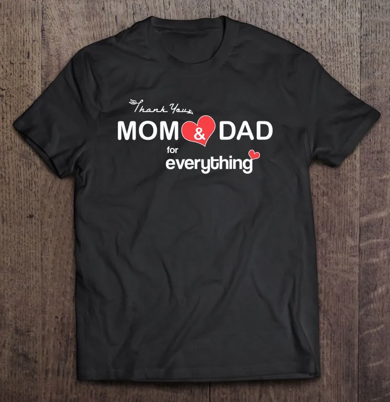 

Футболка мужская оверсайз с надписью «Thank You Mom And Dad For All»