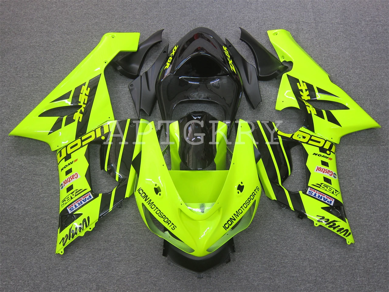 

Новый комплект обтекателей для мотоцикла из АБС-пластика, подходит для Kawasaki Ninja ZX6R 636 ZX-6R 2005 2006 05 06, набор кузовов на заказ, флуоресцентно-желт...