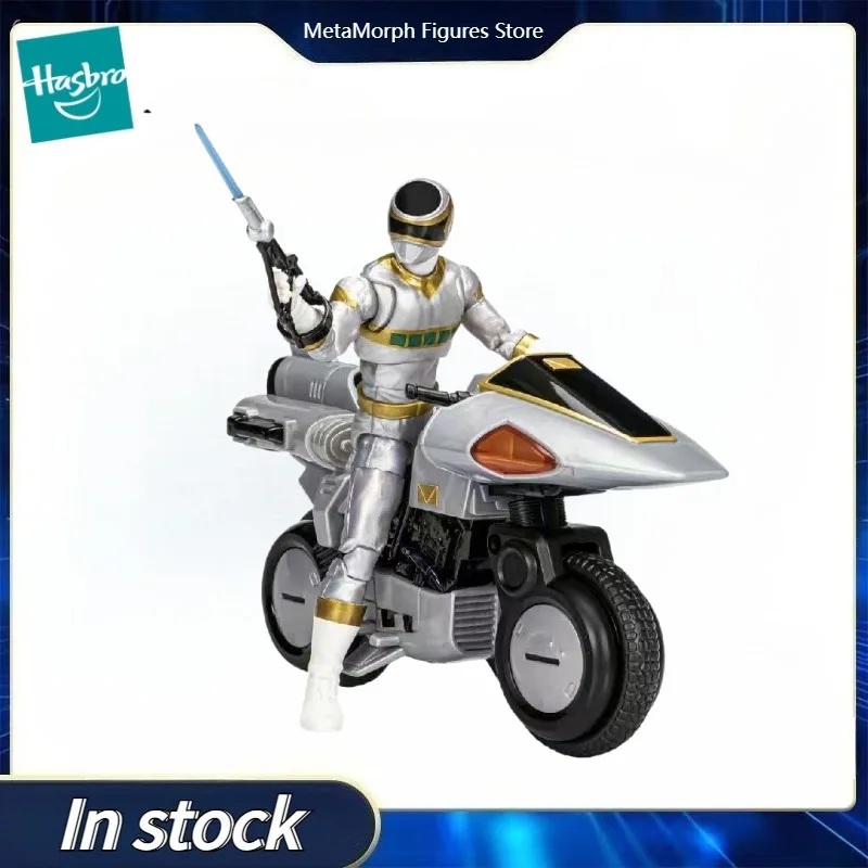 Фото Оригинальная коллекция молний Hasbro Power Rangers в космосе, серебряный рейнджер, аниме-фигурка, коллекционная модель игрушки №1