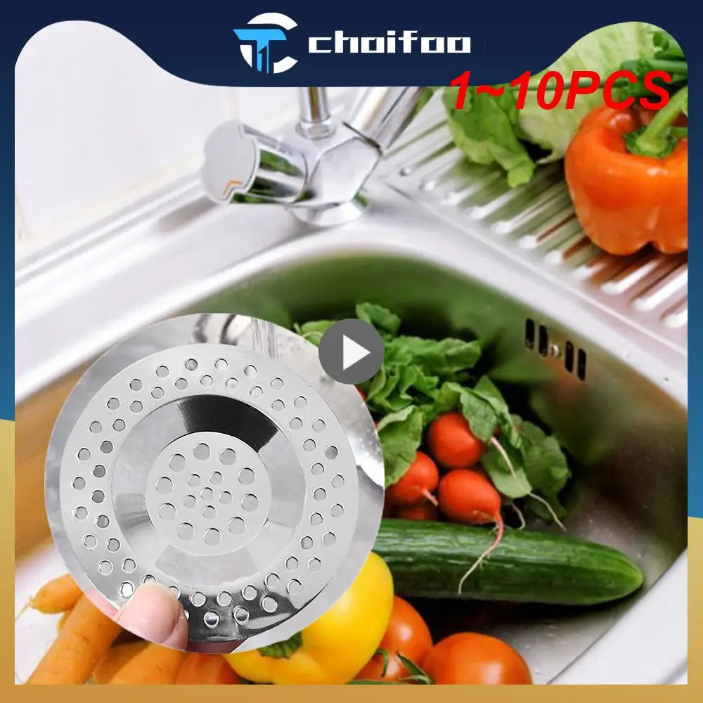 

1~10PCS Stainless Steel Kitchen Sink Filter Mesh Sink Sewer Strainers Bathroom Floor Drains Catcher Waste Drain Hole Filter Trap
