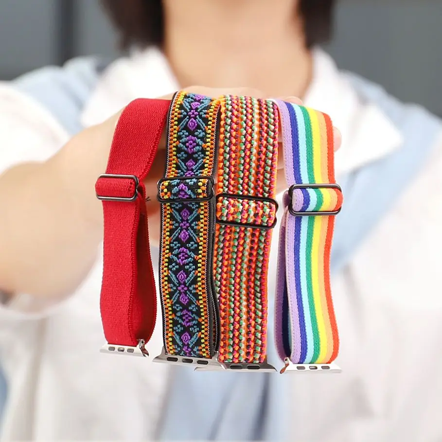 

Braided solo loop For Apple Watch band 45mm 41mm 44mm 40mm 42mm 38mm Nylon Elastic Bracelet iWatch serie 3 4 5 6 7 SE Strap