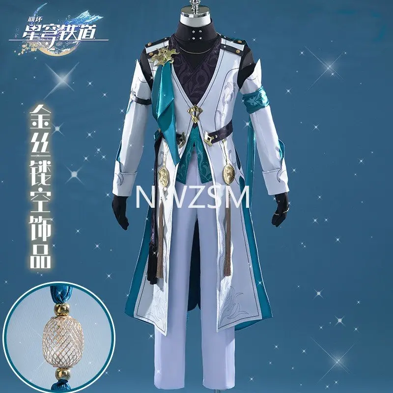 

Honkai: Star Rail Dan Heng Uniform Game Cosplay Costume Jacket Pants Earring Glove Astral Express Train Guard Outfit