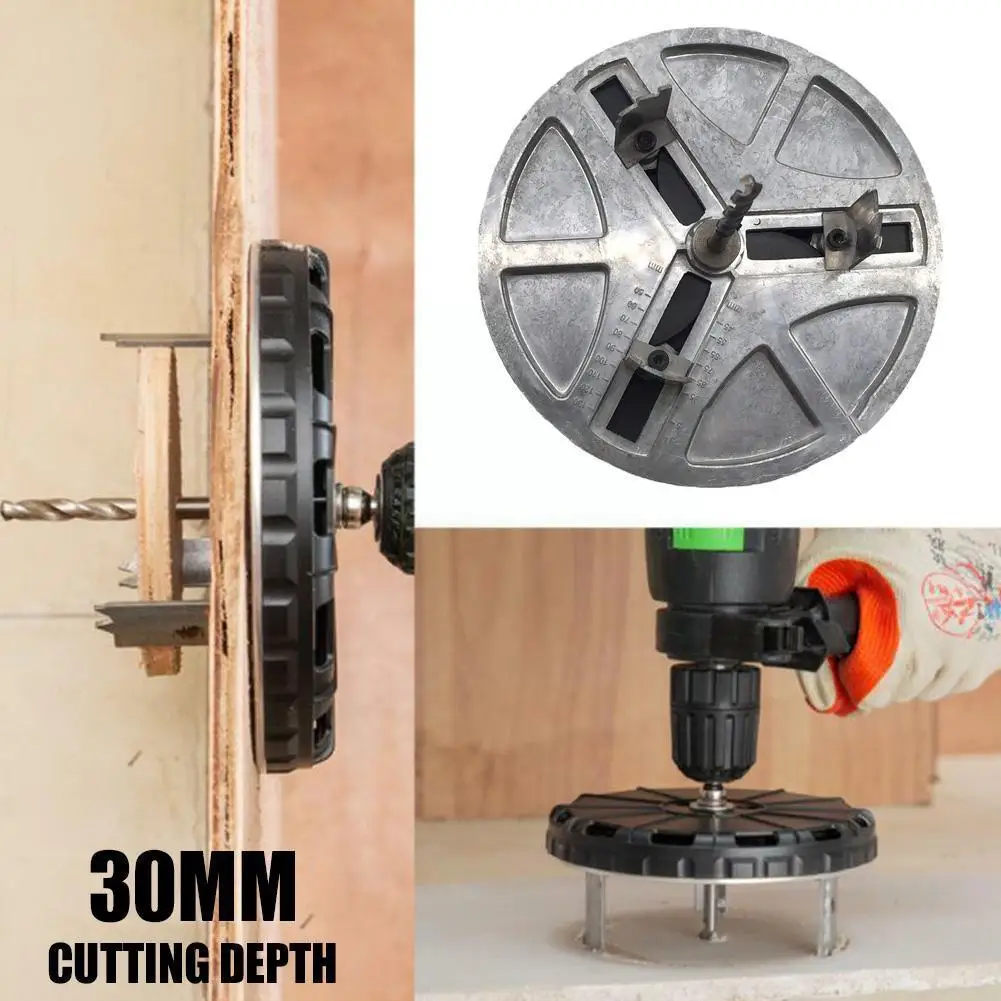 

Adjustable Hole Saw Diameter 45mm-130mm Adjustable Woodworking Cutting Tools Woodworking Hole Opener For Gypsum Board Cork Y1e8