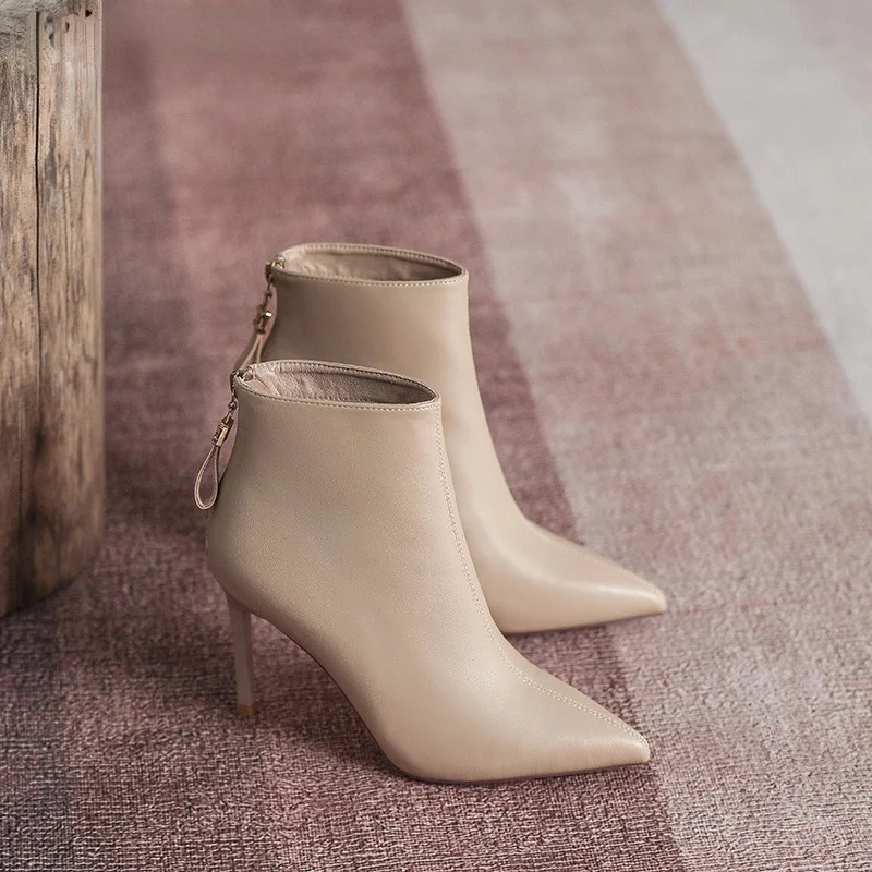 Sexy High Heels Shoes Ankle Pointed Toe Women Boots 2022 Autumn New Fad Goth Chelsea Boots Designer Pumps Casual Shoes for Women