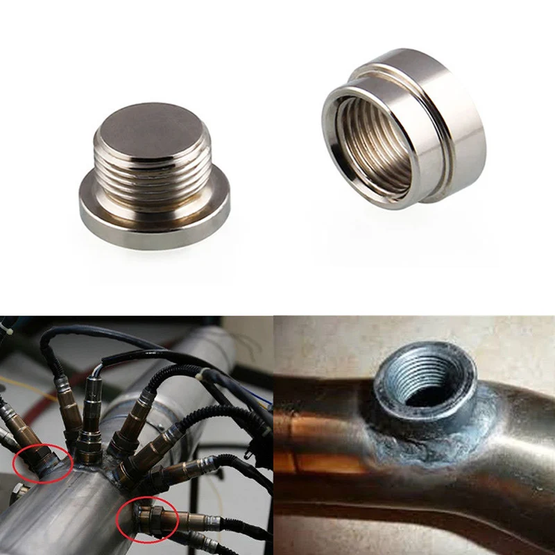 

Top Quality Oxygen Sensor Stainless Steels Plug & Step Nut Mounting Cap Kit for Various Car Models CEL SES DTC O2 Sensor Adapter