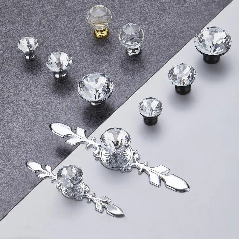 KK &amp FENG 1 шт. Европейские хрустальные ручки двери кухонных шкафов ювелирные