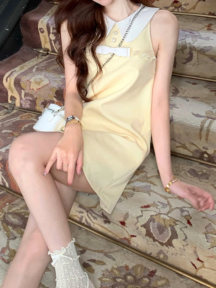 

Chic Vintage Dress For Women Summer Short Sleeve Lapel Office Party Elegant Dresses Ladies 2023 Casual Fashion Vestidos