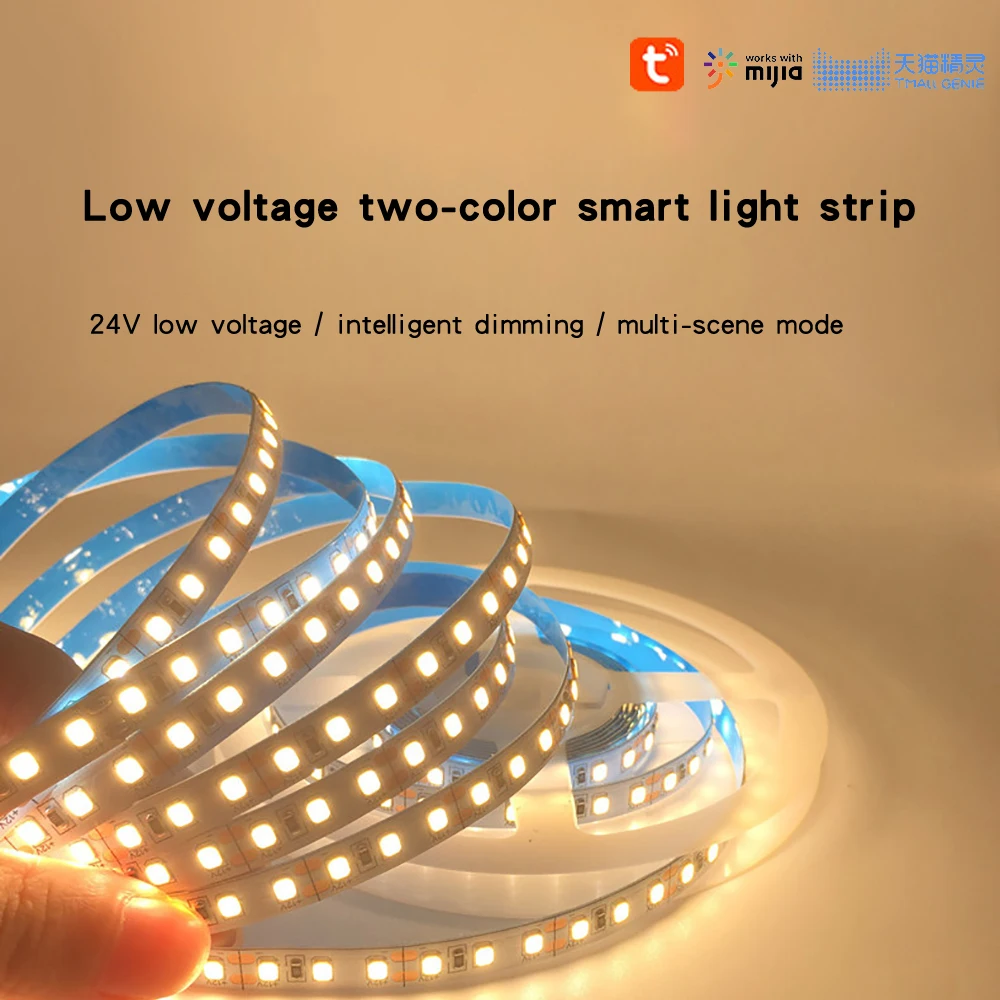 

Tuya Smart Two-color Smart Led Soft Light With Low Voltage 24v Dimming Color Home Office Hotel Villa Soft Multi-scene Mode