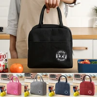 girl kids portable lunch bag handbags insulated canvas cooler bags thermal organizer food picnic lunchs pack for women tote work