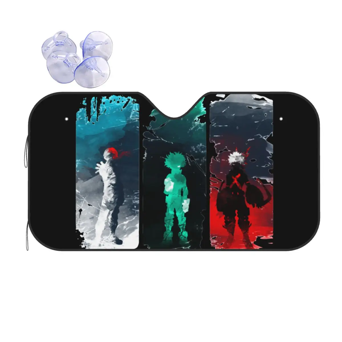 

My Hero Academia Japanese Fold-up Windshield Sunshade 76x140cm Japanese Anime Aluminium Foil Sunshade Visor Front Window Cover