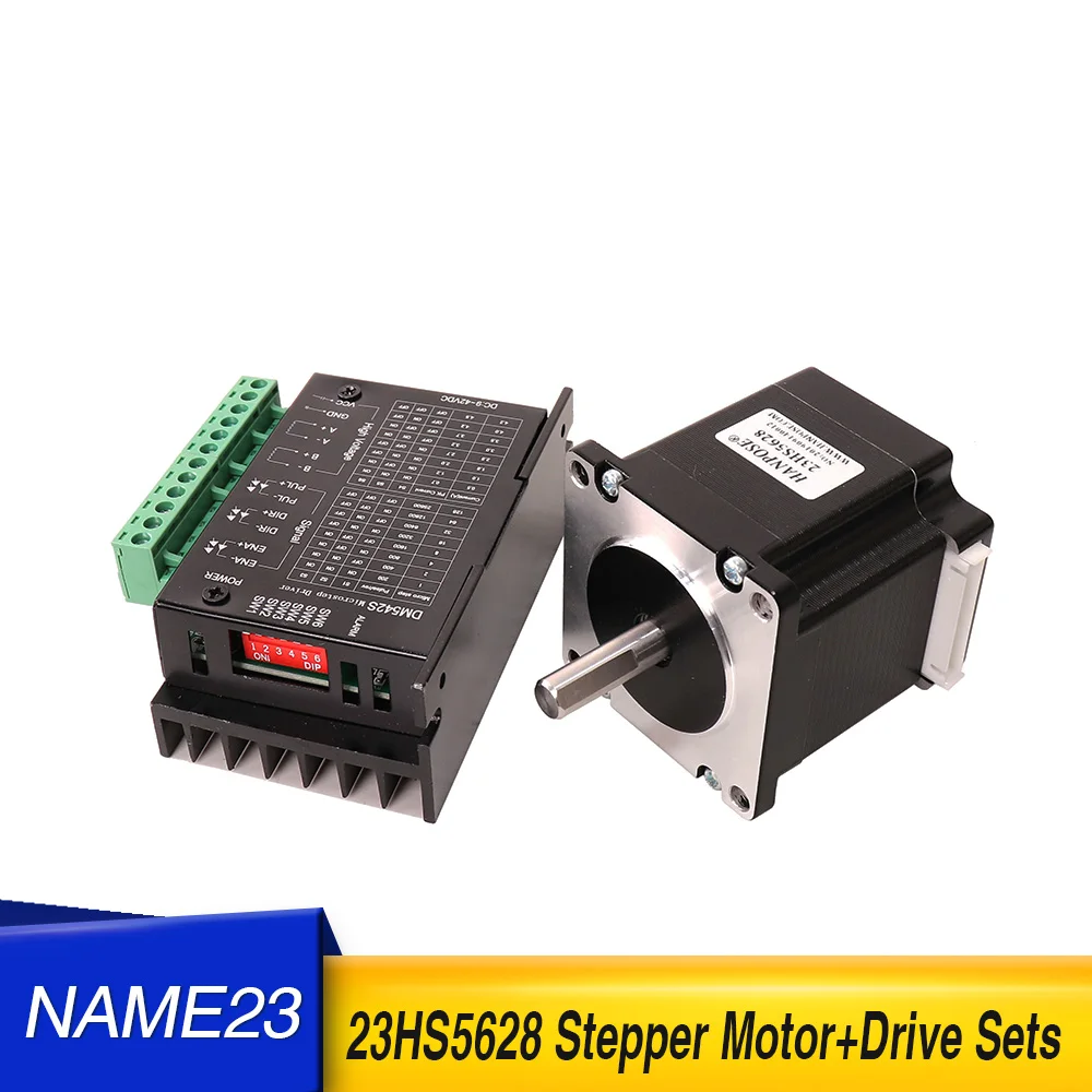 

4-lead Nema 23 Stepper Motor 23HS5628 motor 126N.cm with 4A 9~42V DM542S driver for 3D Printer Robot