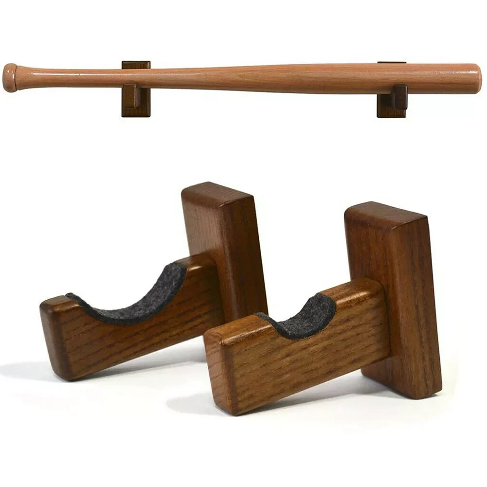 

Wooden Baseball Bat Display Holder Rack Portable Wall Mount Stand Softball Bat Hockey Stick Rack Bracket