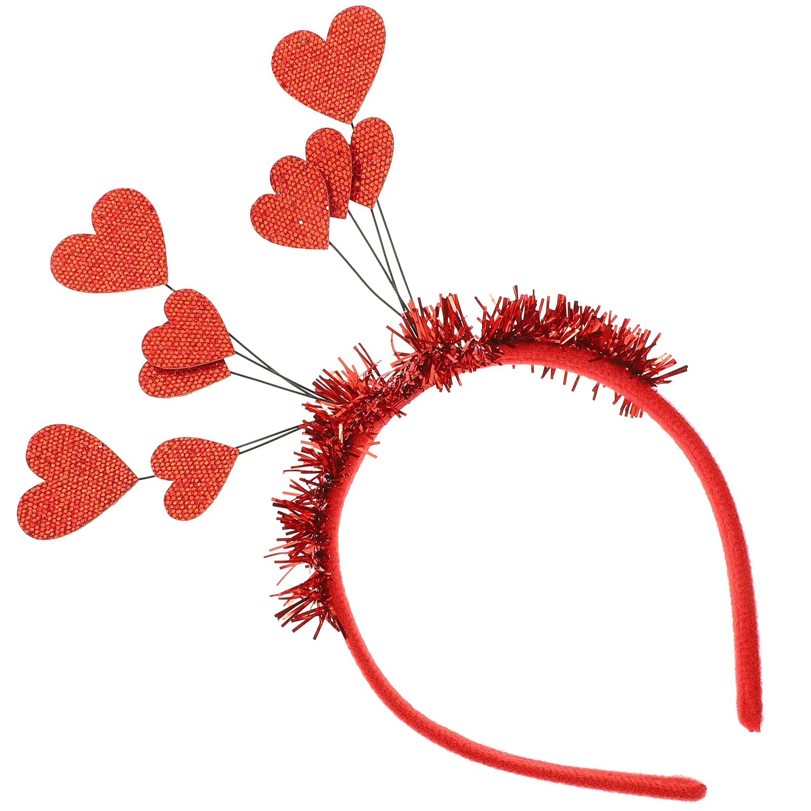 

Heart Headband Love Shaped Sequin Hairband Valentines Day Heart Hair Hearts Boppers Headpiece for Valentine Wedding Party