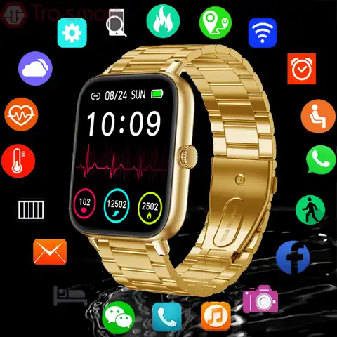 Золотистый смарт-браслет для мужчин и женщин золотистый смарт-Браслет фитнес-трекер для Android IOS смарт-Браслет спортивный BT смарт-браслет для...