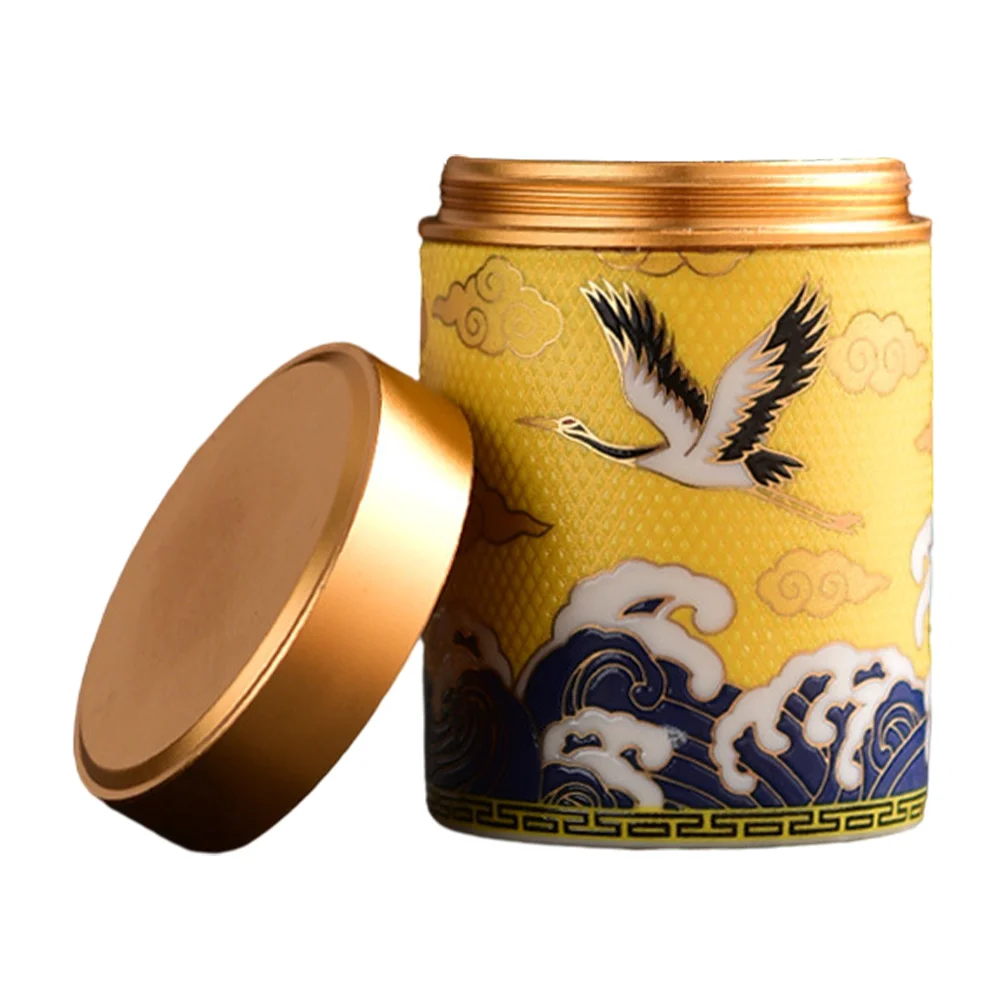 

1Pc Ceramic Tea Can Canister Practical Coffee Tea Candy Portable Storage Box
