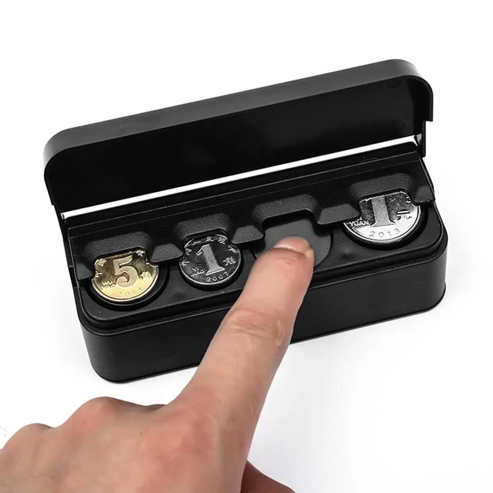 Car Coin Holder Universal Change Organizer Auto Coin Storage Case Coin Money Dispenser for Trucks Vehicles Automobiles