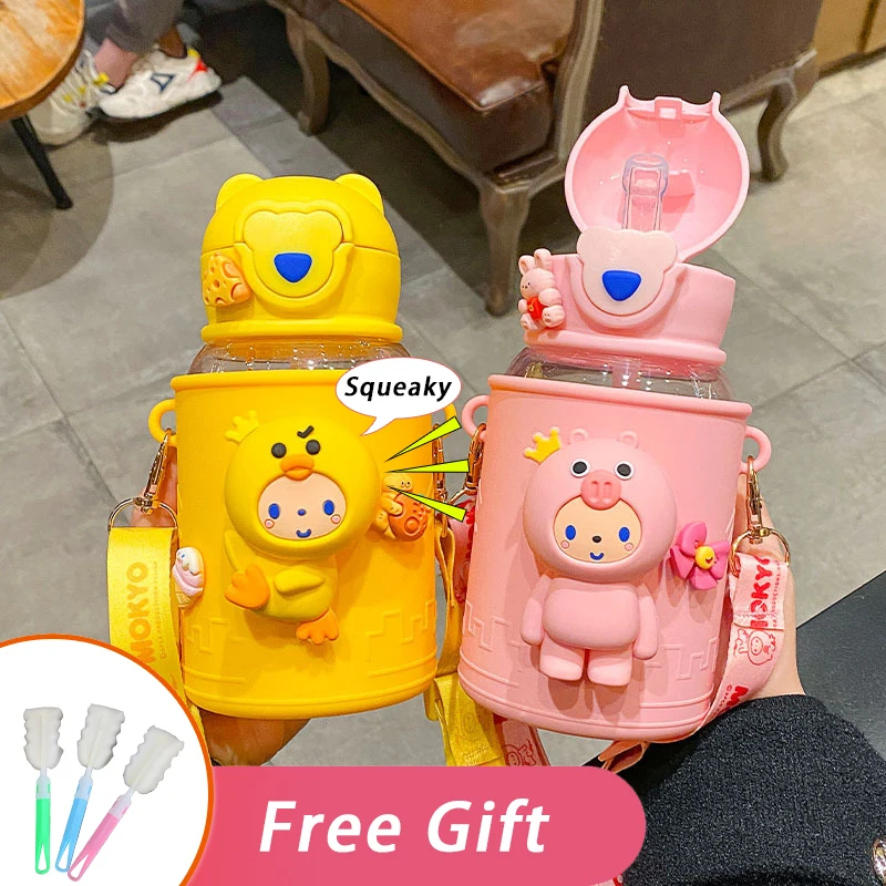 600 мл милая детская бутылка для воды школы мальчик девочка Питьевая чашка с