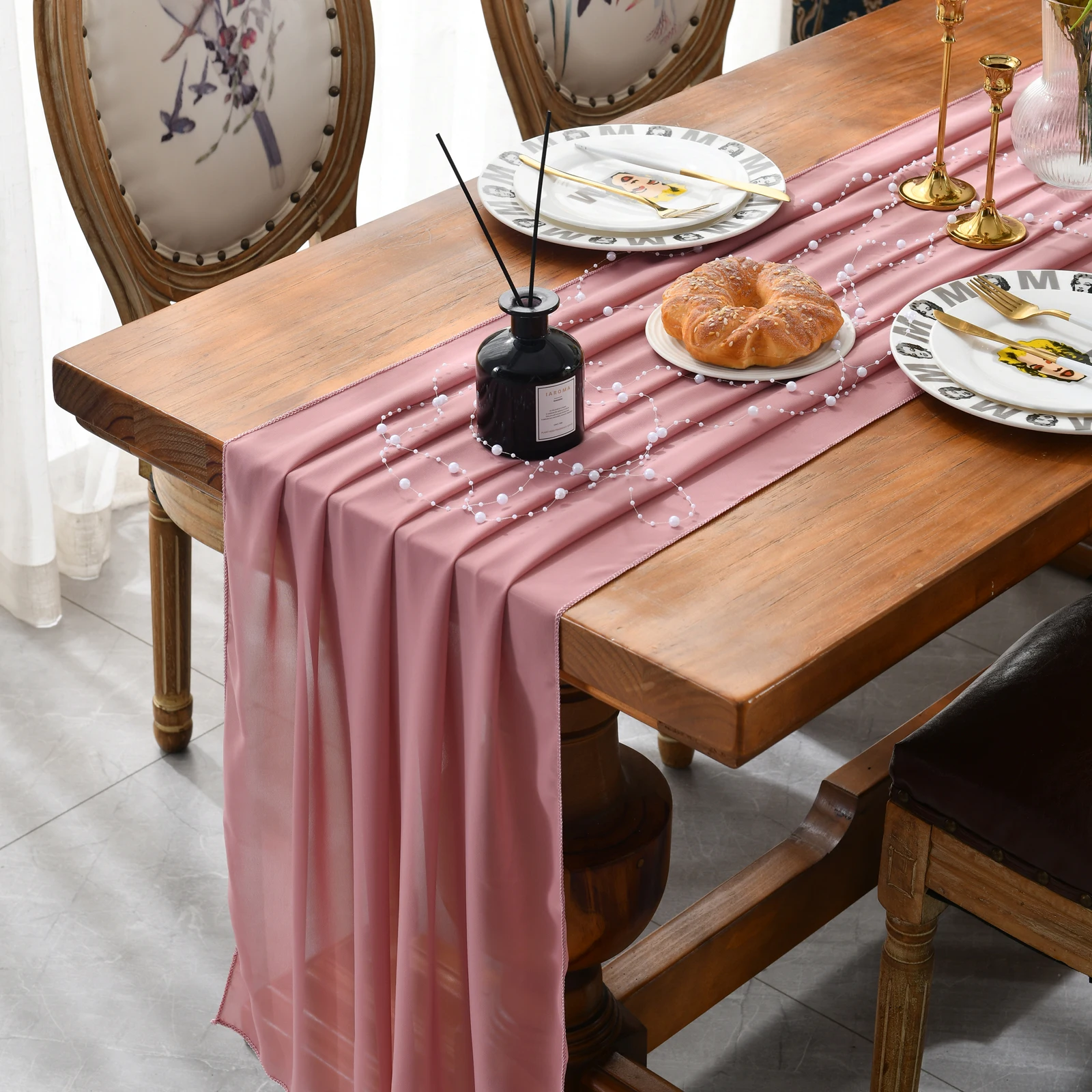 

29x120 дюймов шифоновая настольная дорожка s Свадебная домашняя настольная декоративная настольная дорожка с аркой для украшения на день рожд...