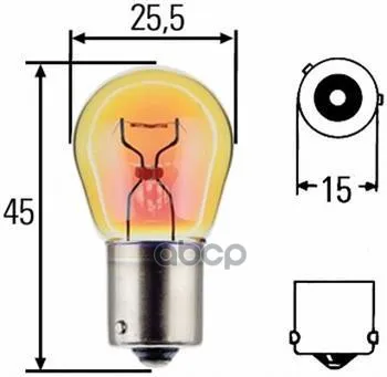 Лампа Py21w 12v 8ga006841-121 HELLA арт. 8GA006841-121 |