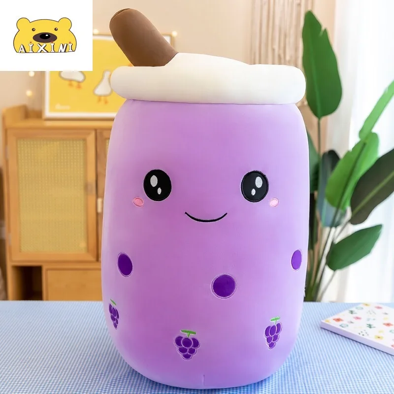 

Kawaii Room Decor Boba Plush Toys Bubble Milk Tea Cup Kawaii Plushies Dolls Cute Strawberry Pillows Cushion Soft Toys Kids Gift