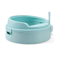new pet round plastic cat litter box for cat toilet with cat litter shovel