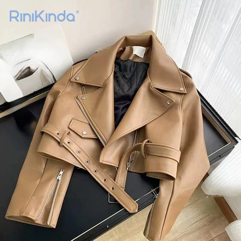

2023 Girls Baby Coat Kids Outfits Jacket Autumn Outerwear Clothes Children Girls Clothing Zipper Leather Jacket Coat