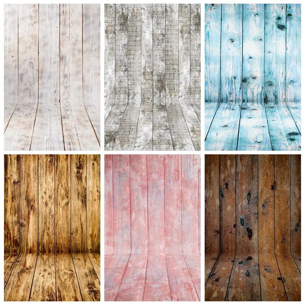 Planks Board Decoration Photography Backdrops Stand Custom Grunge Wall Floor Birthday Wedding Party Studio Photocall Backgrounds