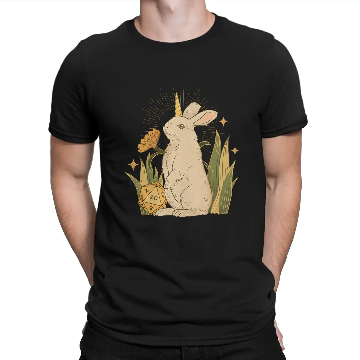 Милая футболка DND ALMIRAJ D20 с кроликом Мужская Уличная одежда мужская из полиэстера