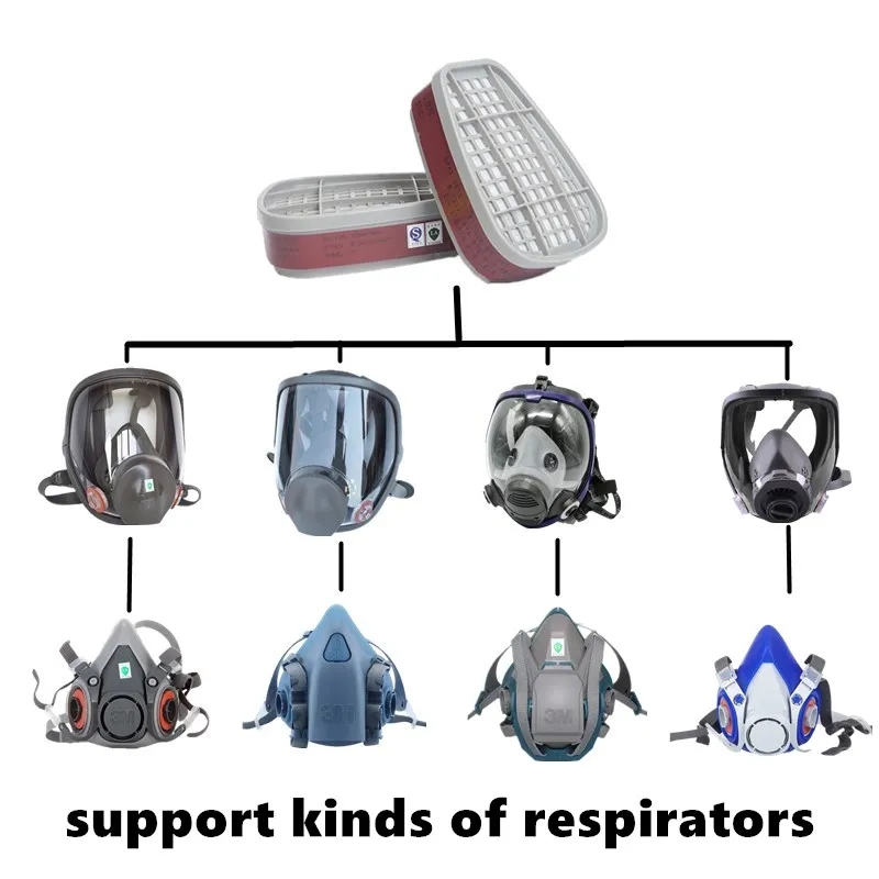 Набор хлопковых фильтров 5N11 для респиратора 6001/6002/6004 6200/7502/6800