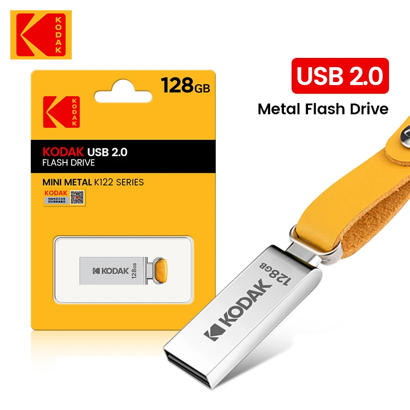 

KODAK K122 Metal USB Flash Drive 128GB 64GB 32GB Memory stick pen drive USB2.0 pendrive High Flash Disk U Disk memoria usb