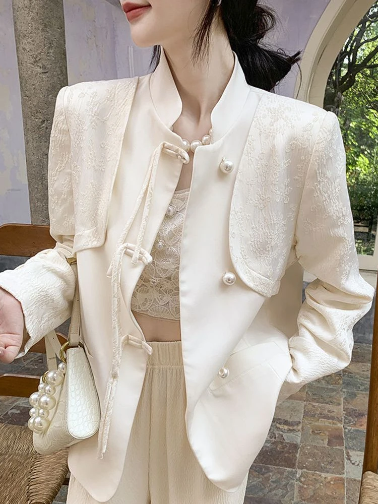 

Hikigawa Autumn Long Sleeve Women Tailored Coat Casual Chic Fashion Stand Collar Loose All Match Blazer Jackets Roupas Femininas
