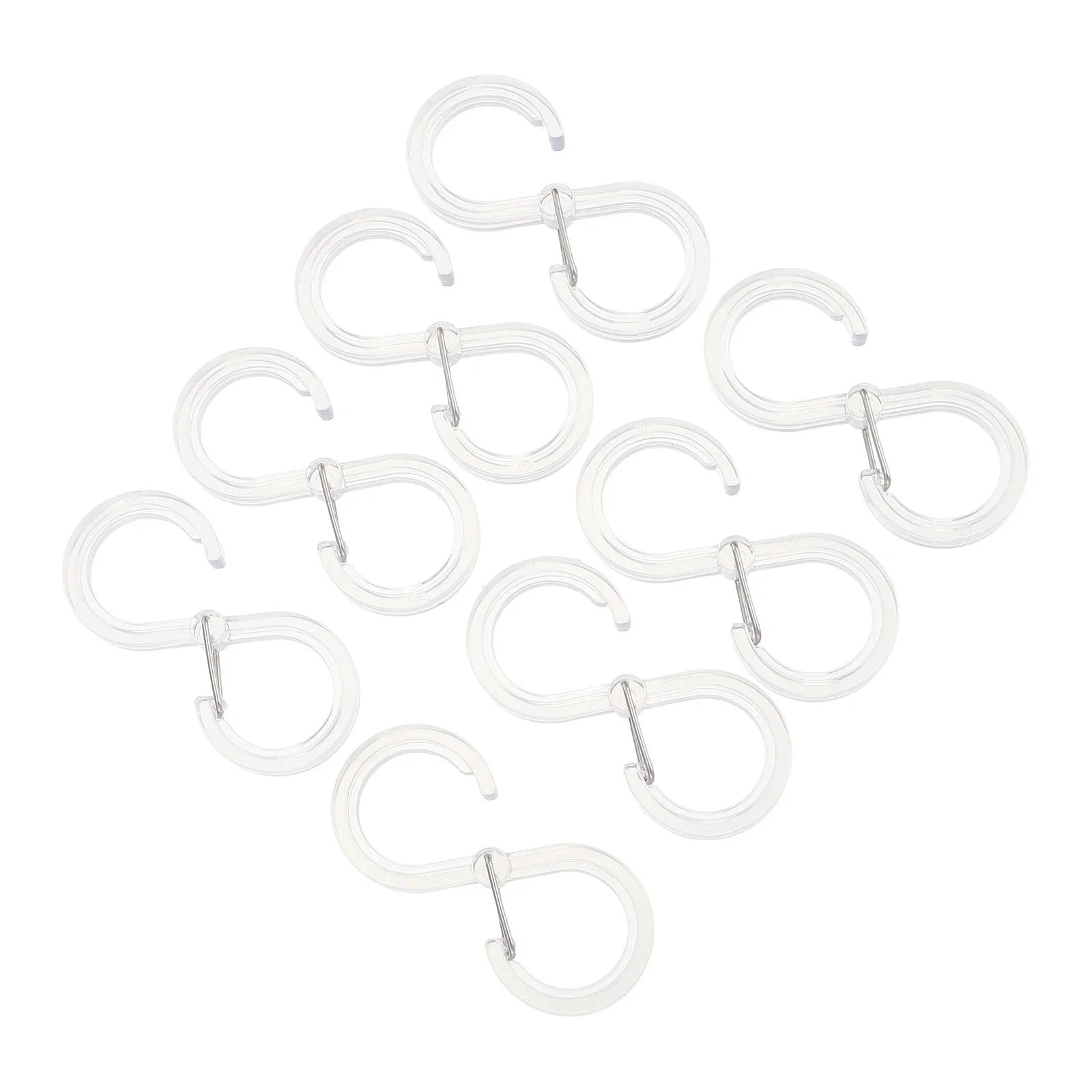 

8pcs Shape Hooks Handy Hooks Wardrobe Clothes Hooks Plastic Hanging Hooks