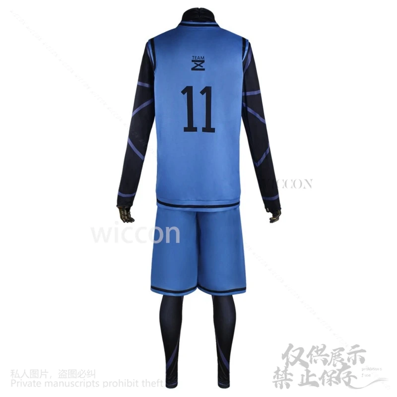 Синий аниме-замок для косплея Isagi Yoichi Nagi Chigiri Rensuke Kunigami Bachira Megur комбинезон футбола