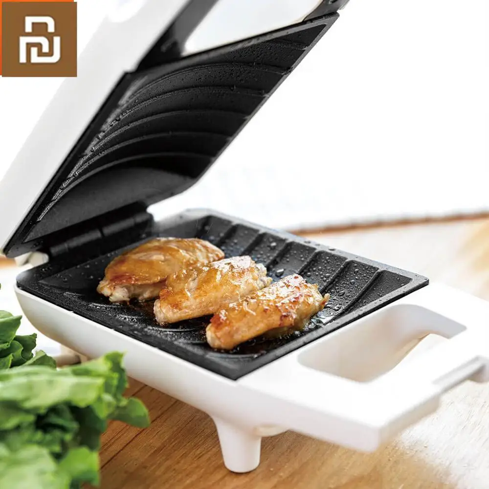 

Youpin Pinlo Mini Sandwich Machine Kitchen Breakfast Bread Maker Toaster Toast Machine Frying Egg Maker For Household Appliances