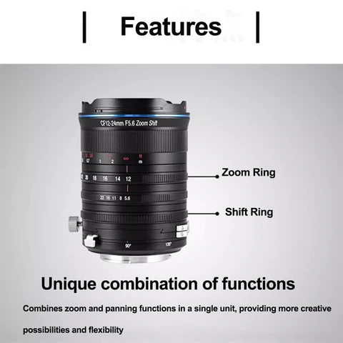 Объектив для камеры Laowa Venus Optics 12-24 мм F5,6 с зумом для Sony E Canon RF EF-M Nikon Z Fuji X L