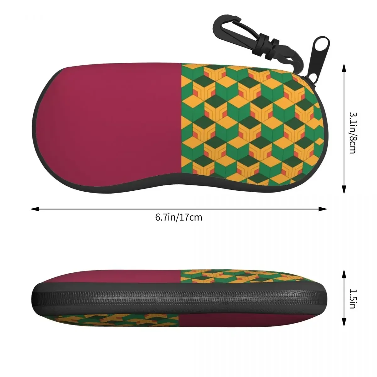 Изготовленные на заказ Giyuu Tomioka очки для убийц демонов модные женские футляр