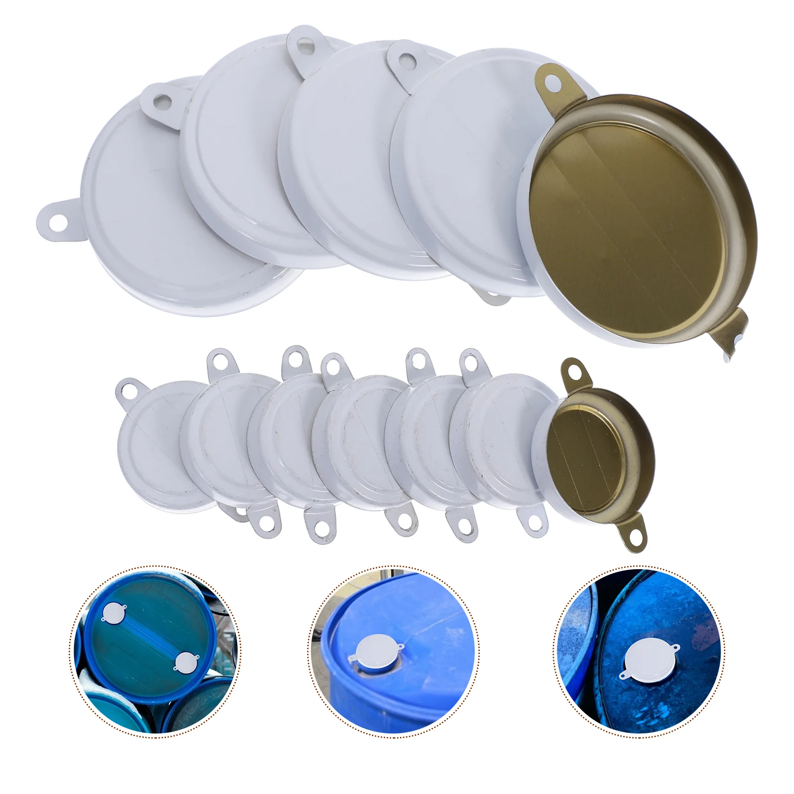 

20 Sets Plastic Bottle Caps Drum Bung Plugs Oil Drum Oil Barrel Seal Lids Water Drum Plug Iron Barrel Cover